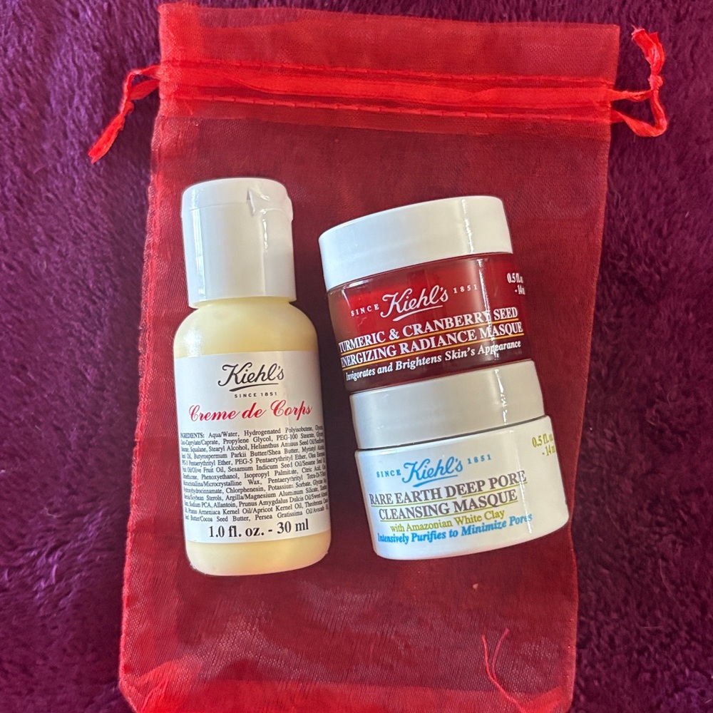 Kiehl's Skincare Trio with Red Bag